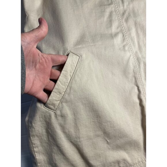 VTG- Essentials Style Beige 100% Cotton  V-Neck dress Pockets Large granola girl - Picture 6 of 11